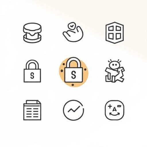 Cookieに関する情報のイラスト。クッキー、データ、プライバシーのアイコンが描かれています。